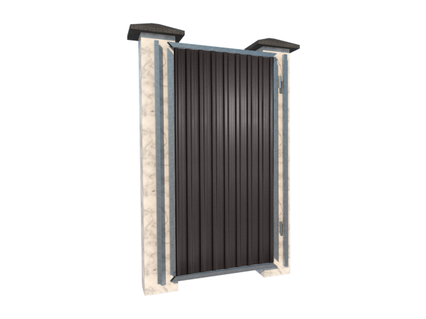 Комплект калитки КСС (Свари Сам) шириной 0,8 метра с профнастилом – фото