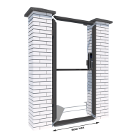 Комплект хвіртки КЗС (Звари Сам) шириною 0,9 метра
