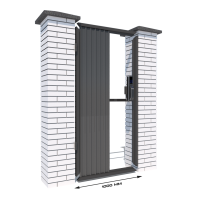 Комплект хвіртки КЗС (Звари Сам) шириною 1 метр, з зашивкою "Профнастил"