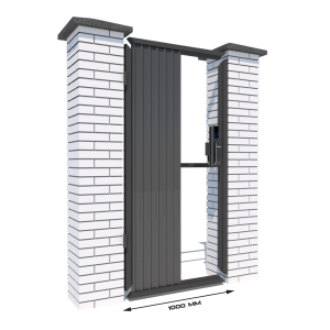 Комплект хвіртки КЗС (Звари Сам) шириною 1 метр, з зашивкою "Профнастил"