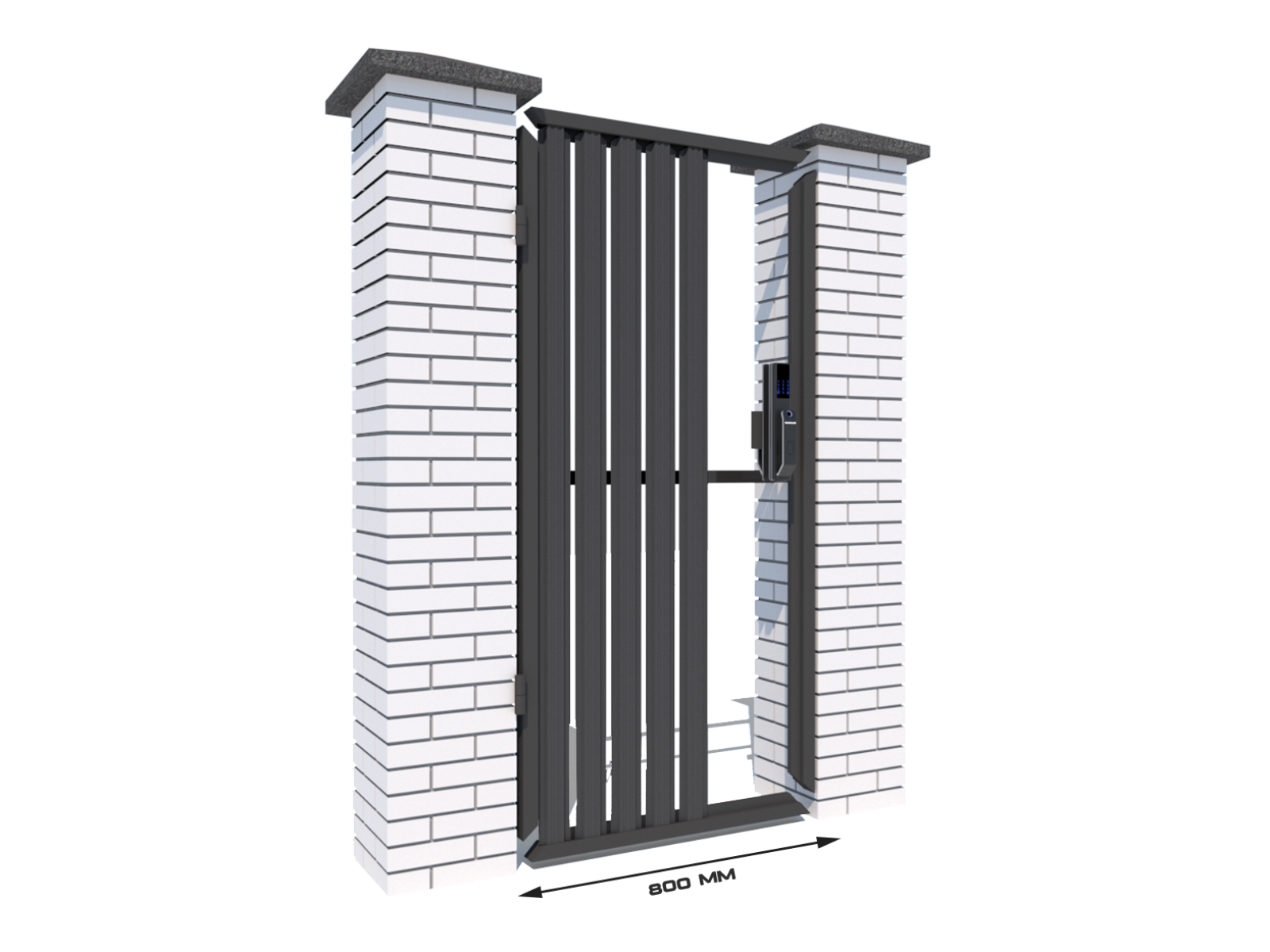 Калитка из евроштакетника «Свари Сам» шириной 0,8 метра