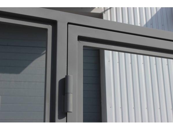 Каркас відкатних воріт з Т-профілю на проєм 3,5 метра, довжина воріт 5,5 метрів, з хвірткою – фото