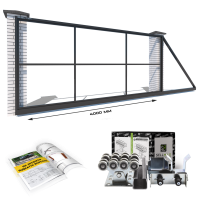 Каркас відкатних воріт з Т-профілю на проєм 4 метри, довжина воріт 6 метрів