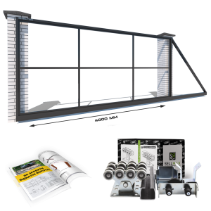 Каркас відкатних воріт з Т-профілю на проєм 4 метри, довжина воріт 6 метрів