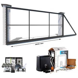 Каркас відкатних воріт з Т-профілю на проєм 3,5 метра, довжина воріт 5,5 метрів, з автоматикою