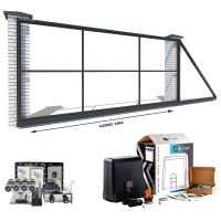 Каркас відкатних воріт з Т-профілю на проєм 4 метри, довжина воріт 6 метрів, з автоматикою