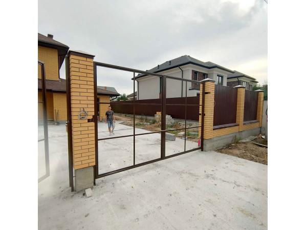 Розпашні ворота "Звари Сам" на проєм 3 метри – фото