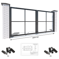 Каркас розпашних воріт з Т-профілю на проєм 3,5 метри