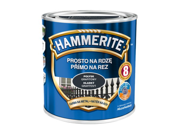 Графітова фарба Hammerite глянцева 0,7 літра – фото
