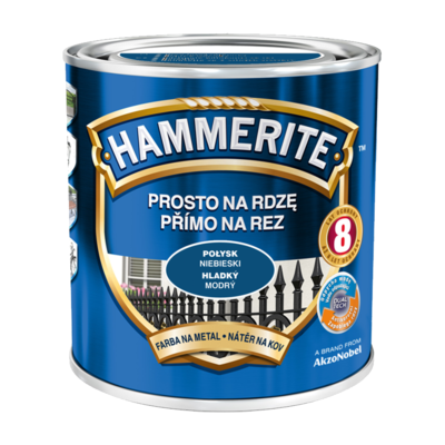 Синя фарба Hammerite глянцева 0,7 літра