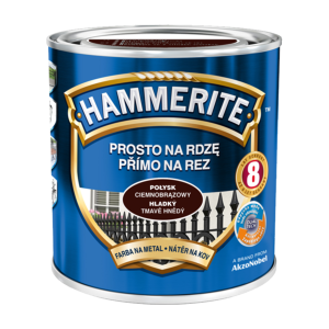 Фарба HAMMERITE глянцева, темно-коричневий.