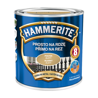 Золота фарба Hammerite глянцева 0,7 літра
