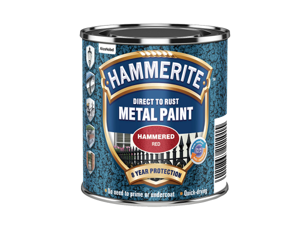 Молотковая краска красная Hammerite – фото