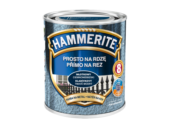 Темно-синяя краска Hammerite молотковая 2,5 литра – фото