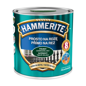 Фарба HAMMERITE напівматова, темно-зелена.