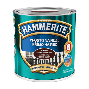 Фарба HAMMERITE напівматова, темно-коричнева