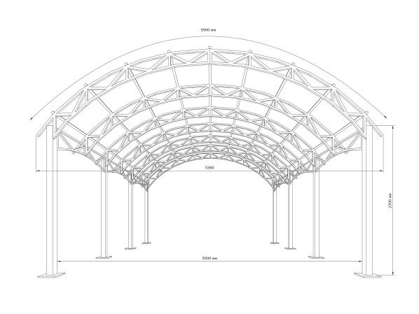 Арковий навіс 6х6 Shelter Premium — преміум-дизайн, для зони відпочинку – фото