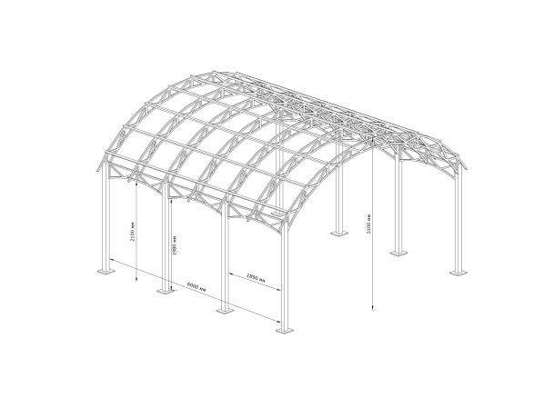 Арковий навіс 6х6 Shelter Premium — преміум-дизайн, для зони відпочинку – фото