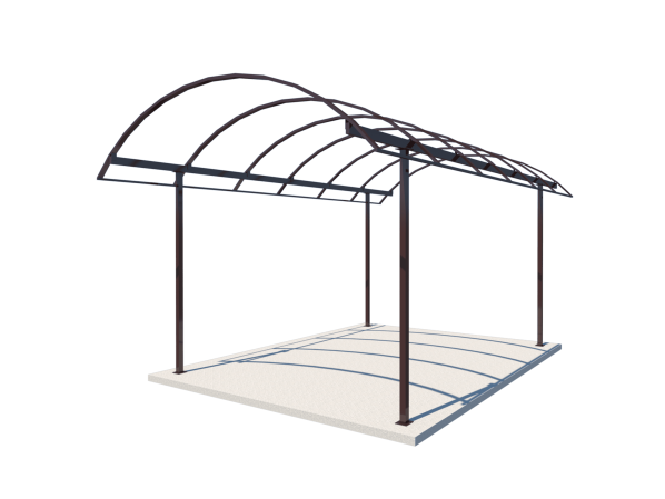 Арковий навіс 6х4 Shelter Standart — міцний, для авто – фото