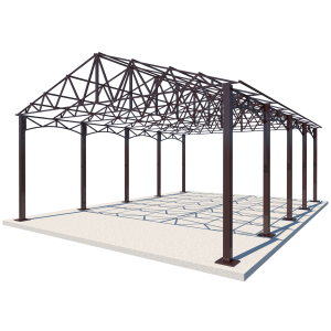 Двосхилий навіс Shelter Premium 8x6 м – для дачі, альтанки, без покриття