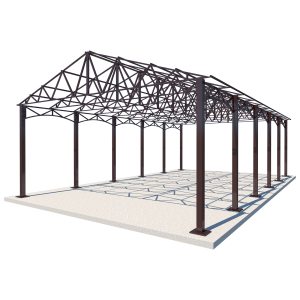 Двосхилий навіс Shelter Premium 10x6 м – без покриття, захист авто від дощу і сонця, для саду та авто