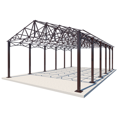 Двосхилий навіс Shelter Premium 10x6 м – без покриття, захист авто від дощу і сонця, для саду та авто