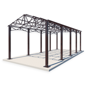 Двосхилий навіс Shelter Premium 8x4 м – для авто, саду, металевий каркас, без покриття