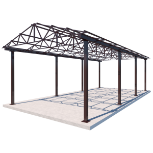 Двосхилий навіс Shelter Ultra 8x4 м – для дачі, без покриття, для захисту авто та саду