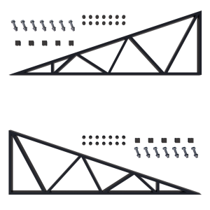 Односхила ферма для навісу 1–6 м – металеві ферми для авто