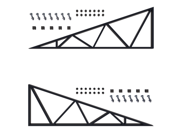 Односкатная ферма для навеса 1–6 м – металлические фермы для авто – фото