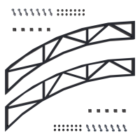 Арочная ферма для навеса 1–6 м – металлические фермы для сада