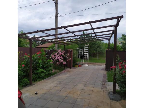 Односхилий навіс 6х3 Shelter Standart — посилений, збірна конструкція простого монтажу – фото