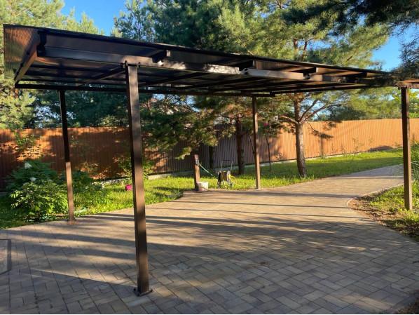 Односхилий навіс 6х3 Shelter Standart — посилений, збірна конструкція простого монтажу – фото