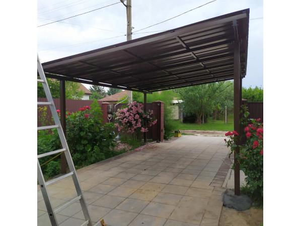 Односхилий навіс 6х3 Shelter Standart — посилений, збірна конструкція простого монтажу – фото