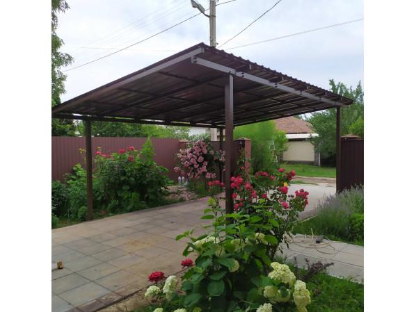 Односхилий навіс 6х3 Shelter Standart — посилений, збірна конструкція простого монтажу – фото