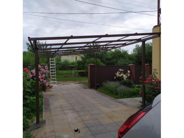 Односхилий навіс 6х3 Shelter Standart — посилений, збірна конструкція простого монтажу – фото