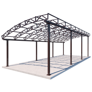 Напіварковий навіс Shelter Ultra 10x4 м – для авто та дачі, з фермами