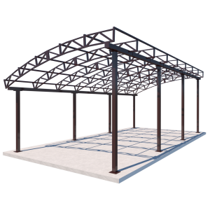 Напіварковий навіс Shelter Ultra 8x4 м – для авто, альтанки, з фермами