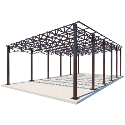 Односхилий навіс 10х6 Shelter Premium — преміум, для авто, збірна конструкція, з можливістю встановлення сонячних панелей