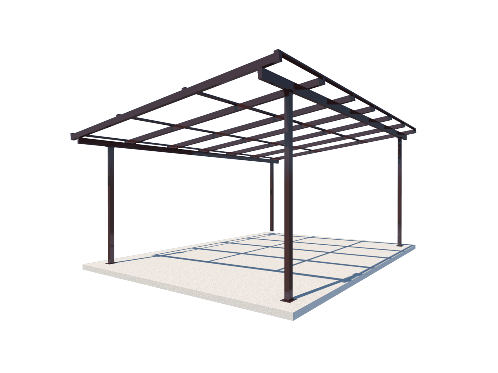 Односхилий навіс 6х3 Shelter Standart — посилений, збірна конструкція простого монтажу
