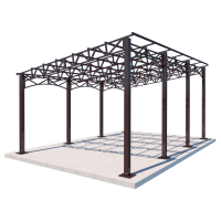 Односхилий навіс 6х4 Shelter Premium — преміум, для авто, збірна конструкція, під монтаж сонячних панелей