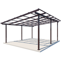 Односхилий навіс 6х6 Shelter Standart — посилений, для авто і зони відпочинку, готове рішення збери сам