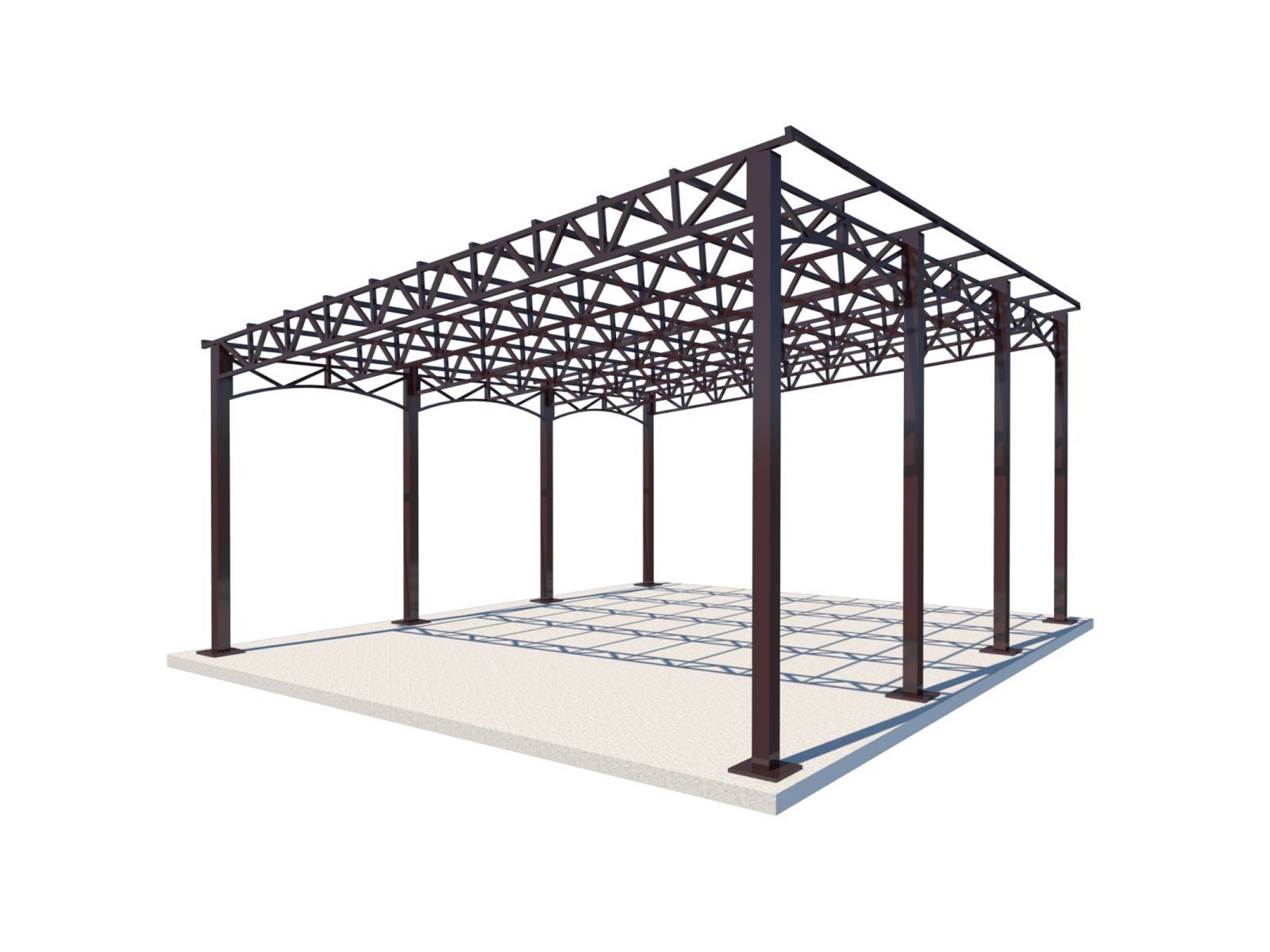 Односхилий навіс 6х6 Shelter Premium — преміум, для зони відпочинку, збірна конструкція, під накриття із сонячних панелей