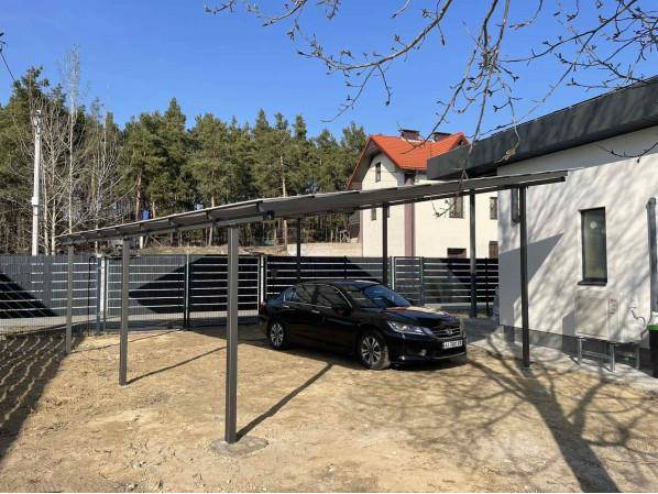 Односхилий навіс 8х3 Shelter Standart — посилений, для двору і дачі, на болтових зʼєднаннях  – фото