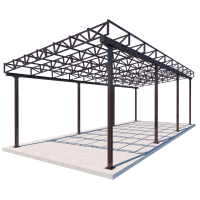 Односхилий навіс 10x4 Shelter Ultra — для кількох авто, посилений, збірна конструкція, під монтаж сонячних панелей