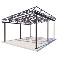 Односхилий навіс 6х6 Shelter Ultra — для авто і зони відпочинку, з можливістю монтажу сонячних панелей