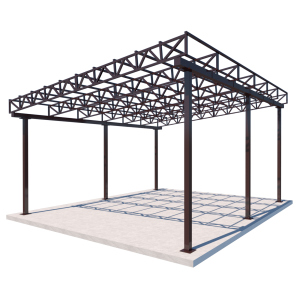 Односхилий навіс 6х6 Shelter Ultra — для авто і зони відпочинку, з можливістю монтажу сонячних панелей