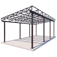 Односхилий навіс 8x4 Shelter Ultra — для авто, надійна конструкція з можливістю монтажу сонячних панелей