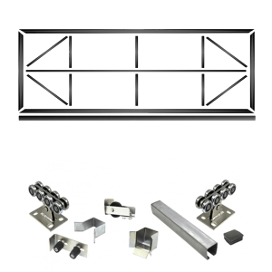 Відкатні ворота "Звари Сам" на проєм 3-5 метрів, довжина воріт 5-7 метрів