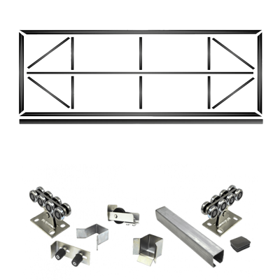 Откатные ворота "Свари Сам" на проем 3-5 метров, длина ворот 5-7 метров